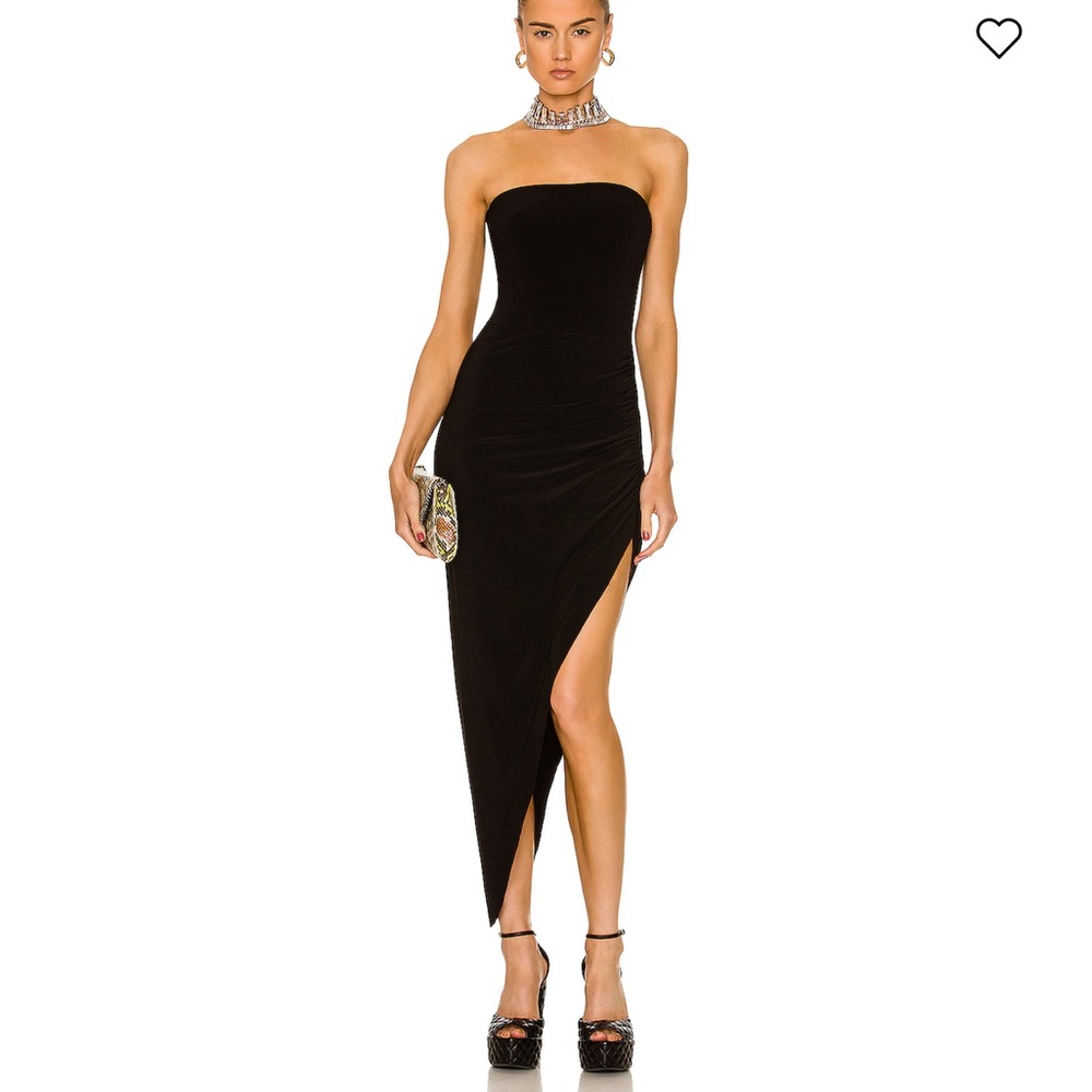 Norma Kamali Asymmetric strapless dress